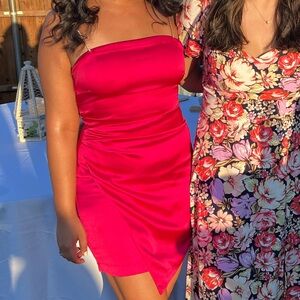 ZARA Fuchsia Silky Mini Dress